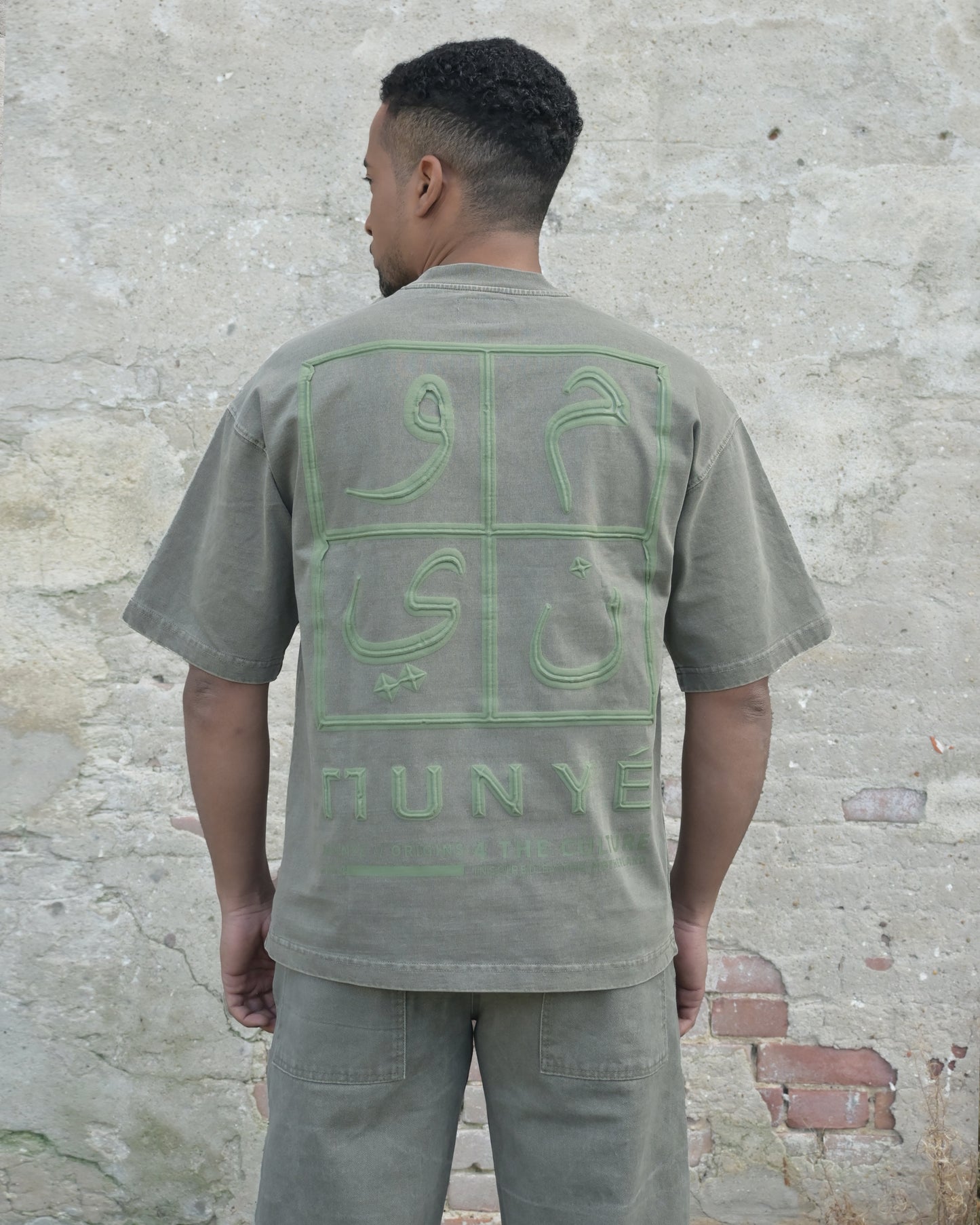 MUNYÉ Urban Vein Tee Green Washed