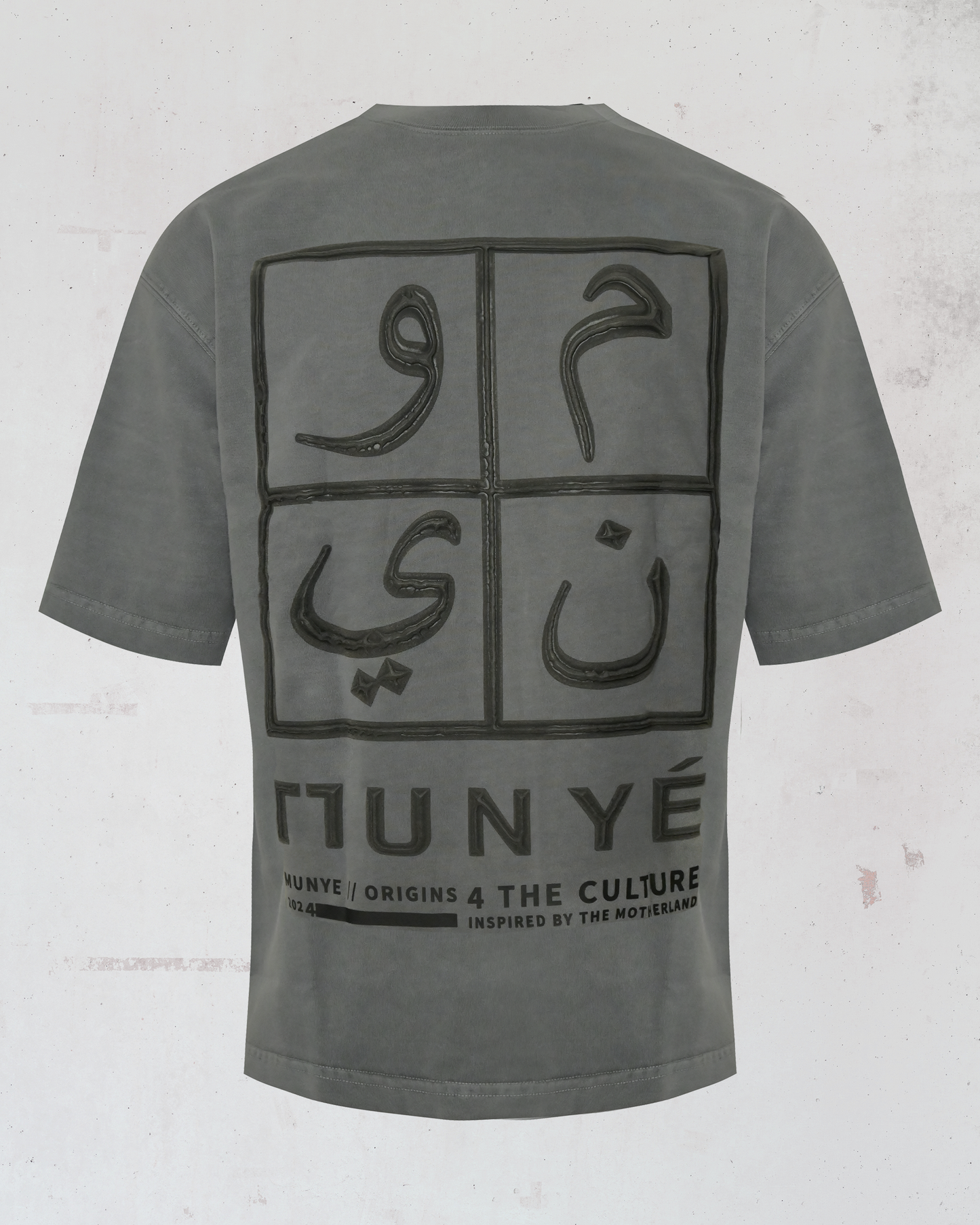 MUNYÉ Urban Vein Tee Grey Washed